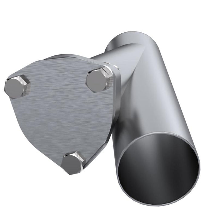 QTP 2.5in Weld-On QTEC Exhaust Cutout Y-Pipe - Bull Strap