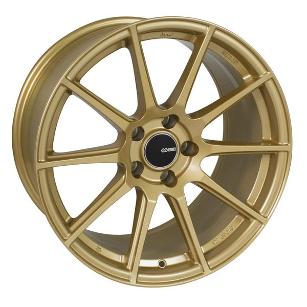 Enkei TS10 18x8.5 5x114.3 50mm Offset 72.6mm Bore Gold Wheel - Bull Strap