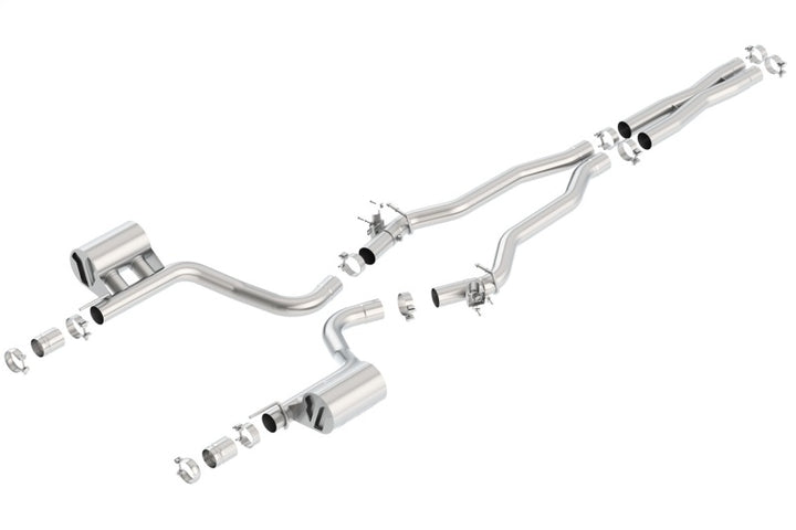 Borla 2015 Dodge Challenger Hellcat 6.2L V8 ATAK Catback Exhaust No Tips Factory Valance - Bull Strap