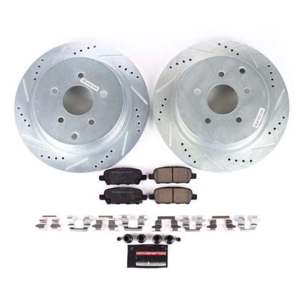 Power Stop 03-12 Infiniti FX35 Rear Z23 Evolution Sport Brake Kit - Bull Strap