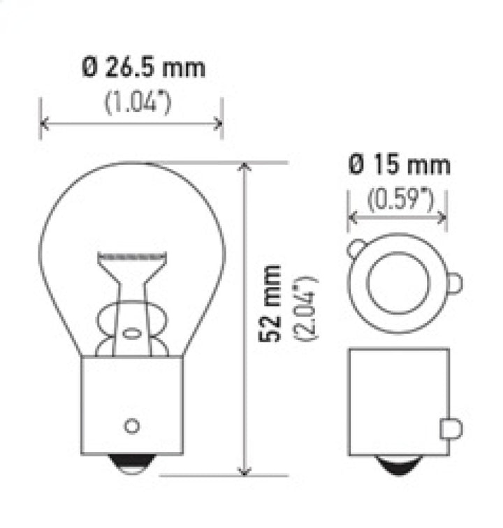Hella Bulb 9507 24V 21W BAU15s S8 AMBER - Bull Strap
