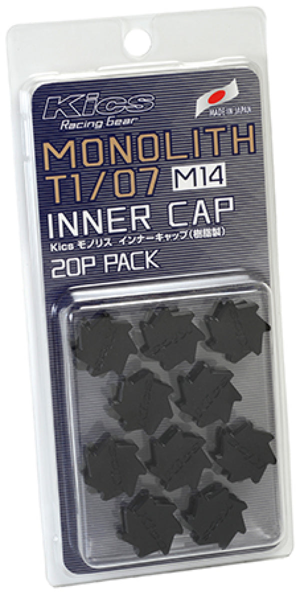 Project Kics M14 Monolith Cap - Black (Only Works For M14 Monolith Lugs) - 20 Pcs - Bull Strap