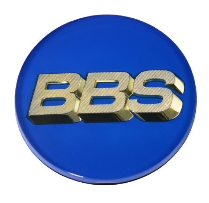 BBS Center Cap 70.6mm Blue/Gold (3-Tab) - Bull Strap