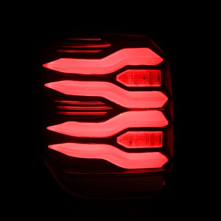 AlphaRex 10-21 Toyota 4Runner LUXX LED Taillights Blk/Red w/Activ Light/Seq Signal - Bull Strap