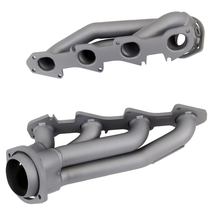 BBK 09-20 Dodge Challenger Hemi 5.7L Shorty Tuned Length Exhaust Headers - 1-3/4in Titanium Ceramic - Bull Strap