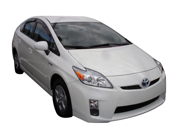 AVS 10-15 Toyota Prius (Excl. V Model) Ventvisor Outside Mount Window Deflectors 4pc - Smoke - Bull Strap