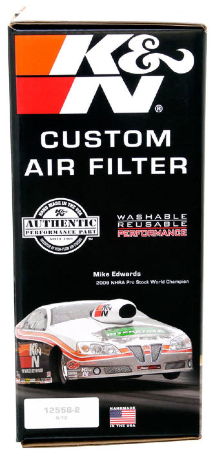 K&N Replacement Drop In Air Filter - 14in OD / 12in ID / 5in H w/Inner Wire - Bull Strap