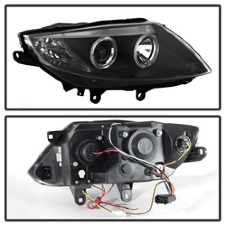Spyder BMW Z4 03-08 Projector Headlights Halogen Model Only - LED Halo Black PRO-YD-BMWZ403-HL-BK - Bull Strap