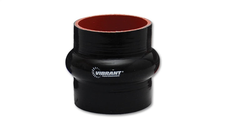 Vibrant 4 Ply Reinforced Silicone Hump Hose Connector - 3.5in I.D. x 3in long (BLACK) - Bull Strap