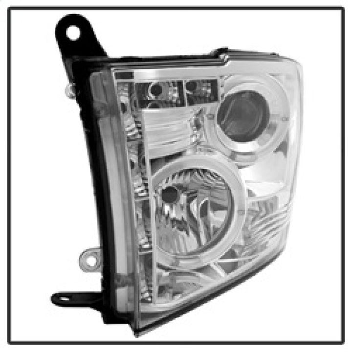 Spyder Dodge Ram 1500 09-14 10-14 Projector Headlights Halogen- LED Halo LED - Chrm PRO-YD-DR09-HL-C - Bull Strap