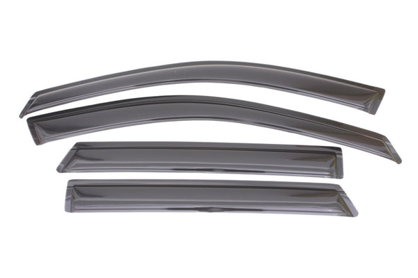 AVS 13-18 Hyundai Santa Fe (Excl. XL Model) Ventvisor Outside Mount Window Deflectors 4pc - Smoke - Bull Strap