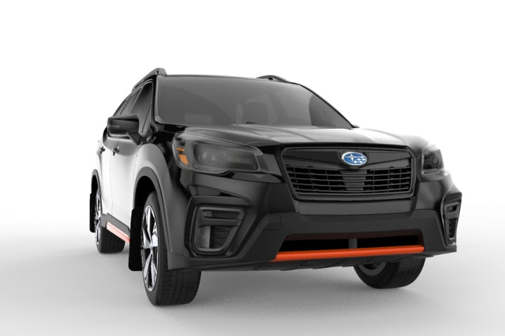 Rally Armor 19-21 Subaru Forester Black UR Mud Flap w/ Grey Logo - Bull Strap