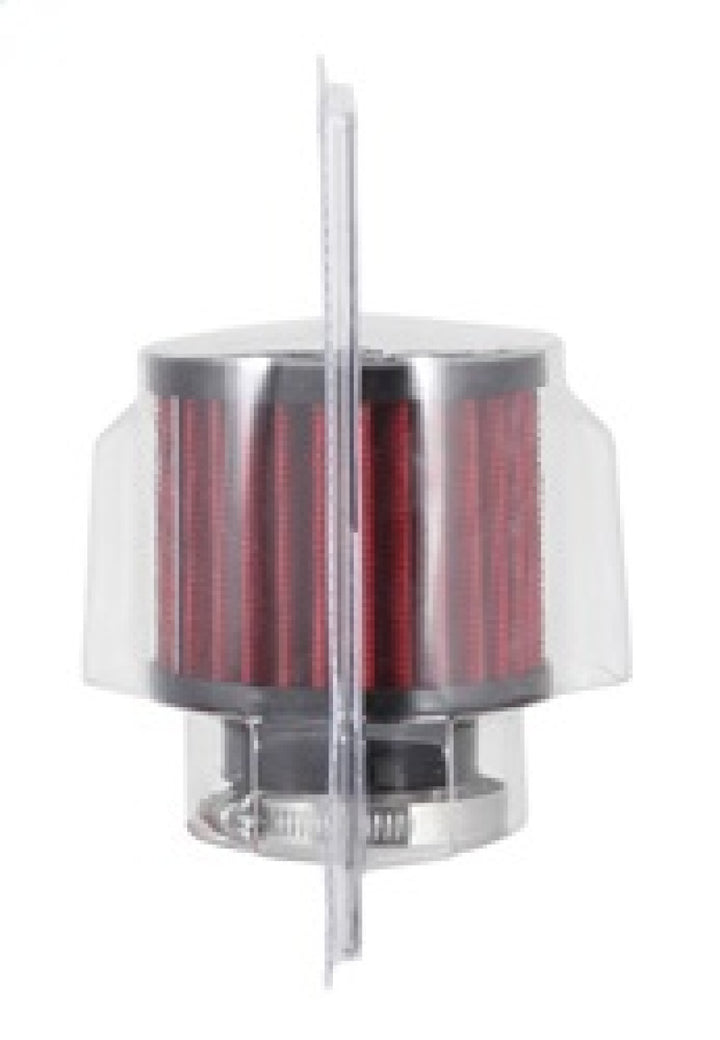 K&N 1.5in Flange ID x 3in OD x 2.5in H Rubber Base Crankcase Vent Filter - Bull Strap