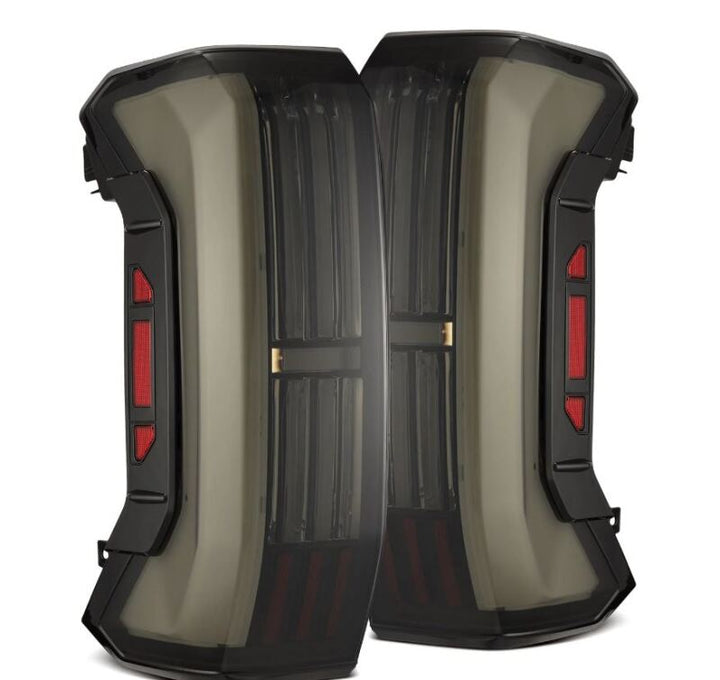 AlphaRex 22-24 Toyota Tundra NOVA-Series Prismatic LED Tail Lights - Alpha-Black - Bull Strap
