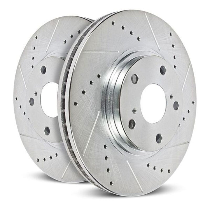Power Stop 23-24 Ford F-250 Super Duty Rear Right Drilled & Slotted Rotor - Bull Strap