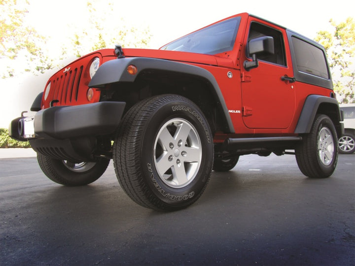 AMP Research 2007-2017 Jeep Wrangler JK 2 Door PowerStep - Black - Bull Strap