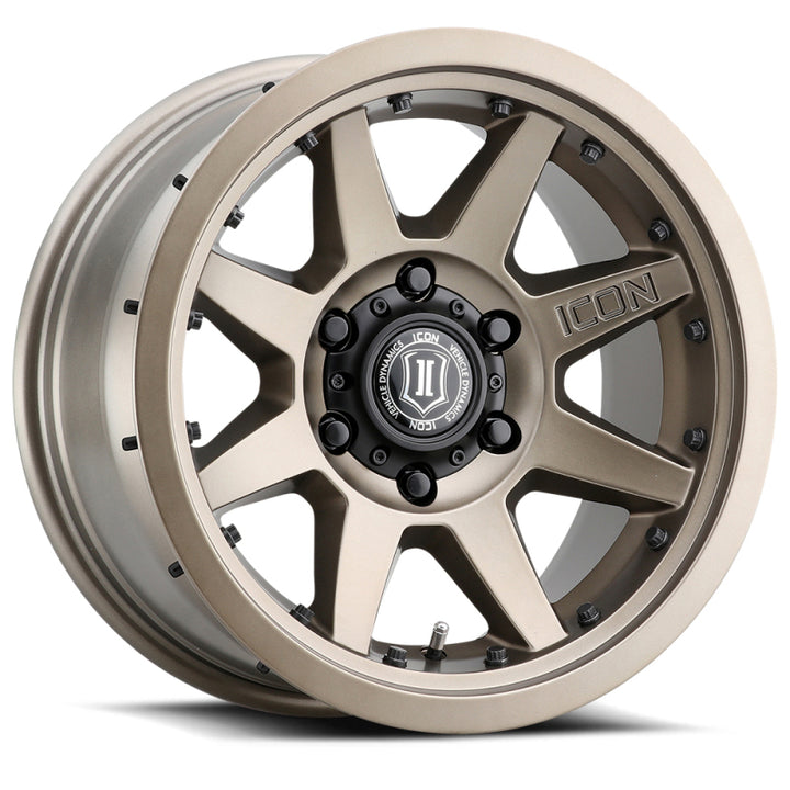ICON Rebound Pro 17x8.5 6x5.5 0mm Offset 4.75in BS 106.1mm Bore Bronze Wheel - Bull Strap