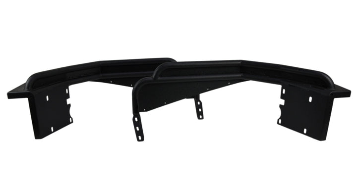 Fishbone Offroad 97-06 Jeep Wrangler TJ Steel Tube Fenders Front 3In Flare - Blk Textured Powdercoat - Bull Strap