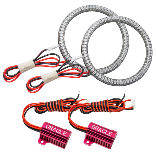 Oracle Jeep Wrangler JL/Gladiator JT LED Surface Mount Fog Light Halo Kit - Amber - Bull Strap