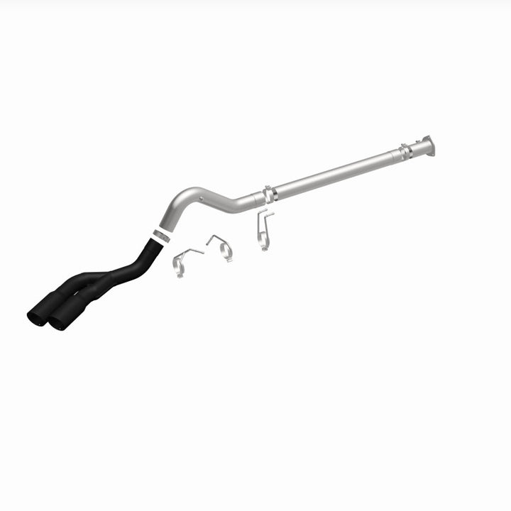 MagnaFlow 08-18 Ford F-250/F-350/F-450 4.6L/6.7 DPF-Back Black 4in Dual Single Rear Exit - Bull Strap