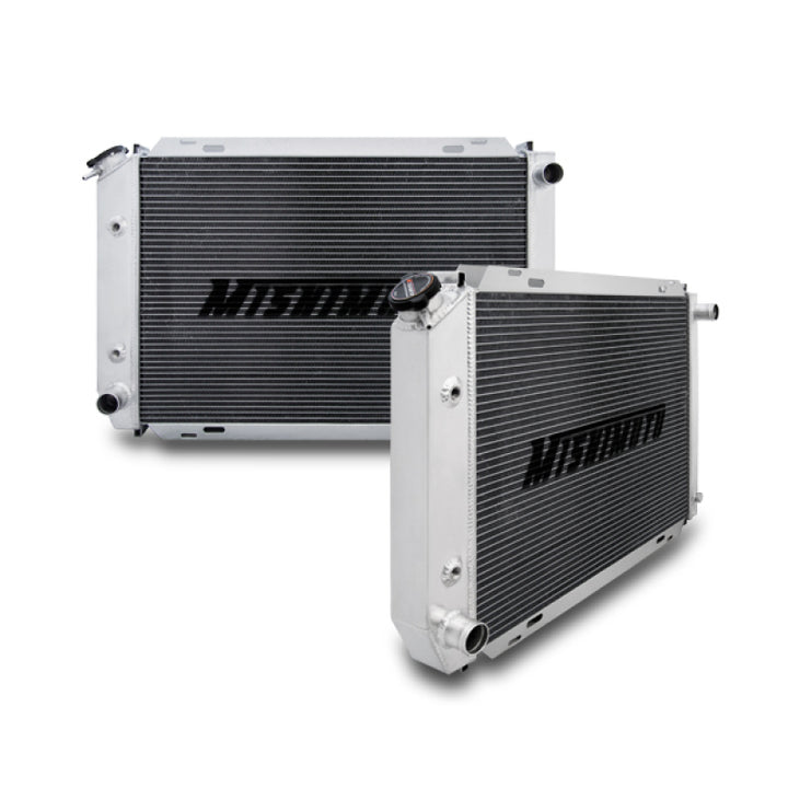 Mishimoto 79-93 Ford Mustang Manual Aluminum Radiator - Bull Strap