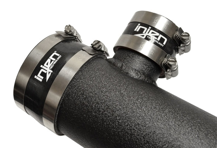 Injen 16-19 Nissan Titan 5.6L Wrinkle Black Power-Flow Air Intake System - Bull Strap
