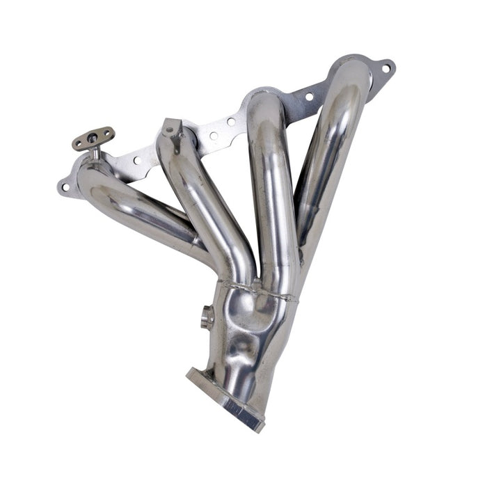 BBK 97-99 Corvette C5 LS1 Shorty Tuned Length Exhaust Headers - 1-3/4 Silver Ceramic - Bull Strap