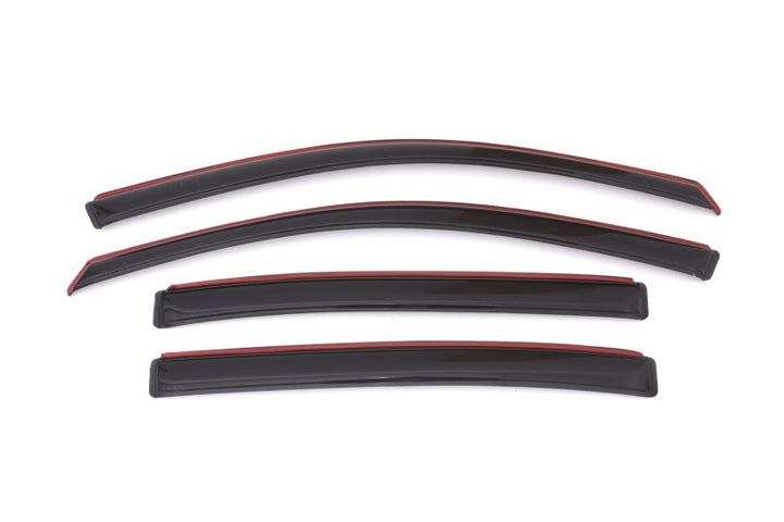 AVS 13-17 Honda Accord Ventvisor In-Channel Front & Rear Window Deflectors 4pc - Smoke - Bull Strap