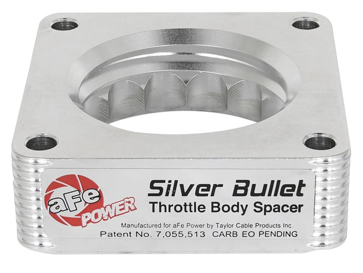 aFe Silver Bullet Throttle Body Spacer 09-18 Nissan 370Z V6-3.7L (VQ37VHR) - Bull Strap