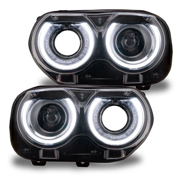 Oracle 15-21 Dodge Challenger RGB+W Headlight DRL Upgrade Kit - ColorSHIFT+W - Bull Strap