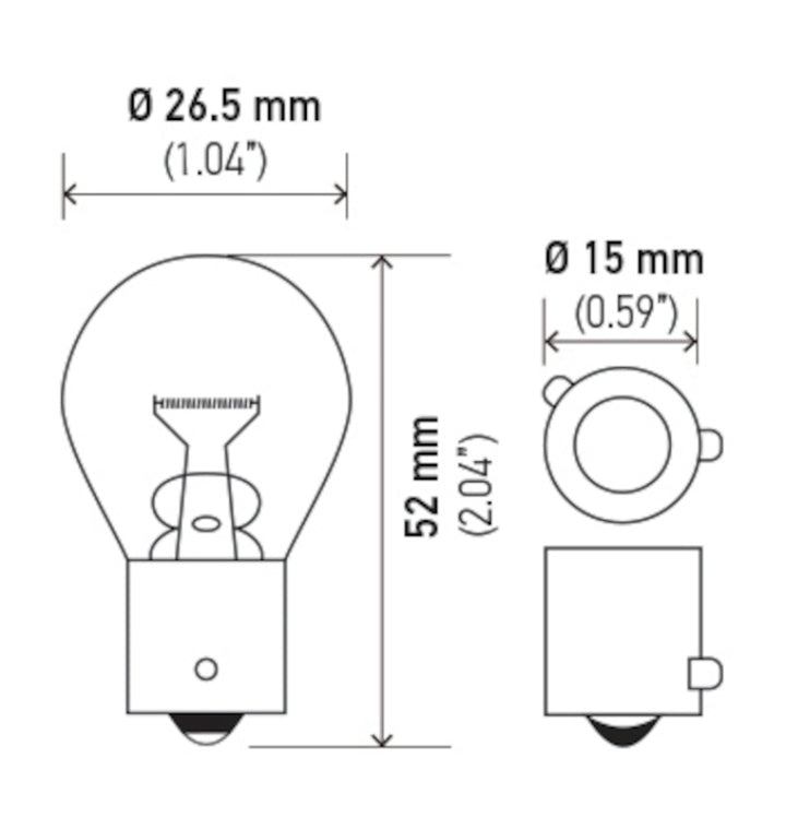 Hella Bulb 9507 24V 21W BAU15s S8 AMBER - Bull Strap