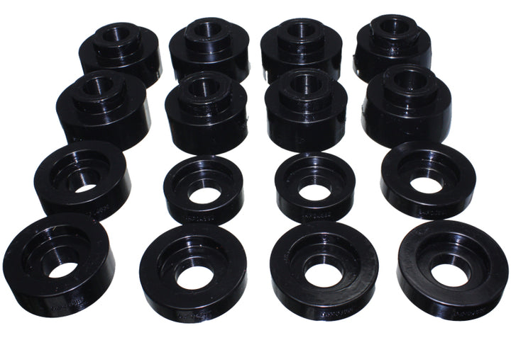 Energy Suspension 08-16 Ford F-250/F-350/F-450/F-550 Super Duty Crew Cab Black Body Mount Set - Bull Strap