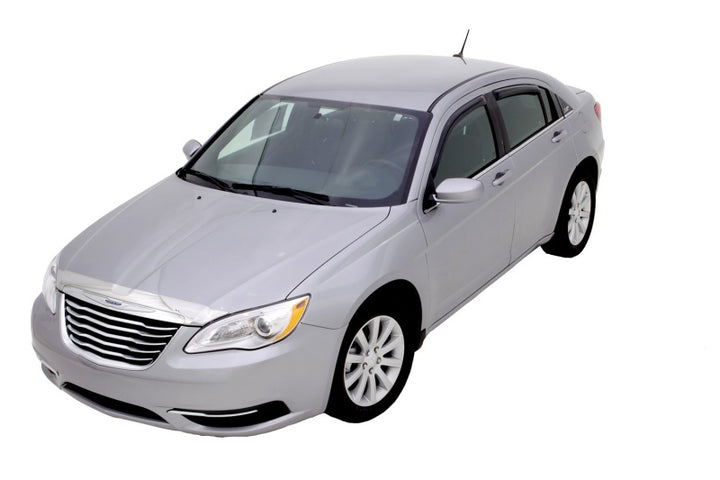 AVS 07-10 Chrysler Sebring Ventvisor Outside Mount Window Deflectors 4pc - Smoke - Bull Strap