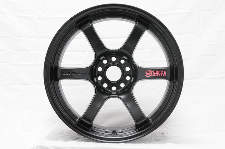 Gram Lights 57DR 18x8.5 +37 5-100 Semi Gloss Black Wheel - Bull Strap