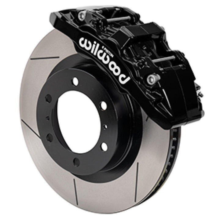 Wilwood 15-21 Toyota 4Runner Aero6-DM Black Front Brake Kit - Slotted - Bull Strap