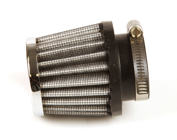 K&N Universal Chrome Filter 1 3/8 inch FLG / 2 1/2 inch Base / 2 inch Top / 2 1/4 inch Height - Bull Strap