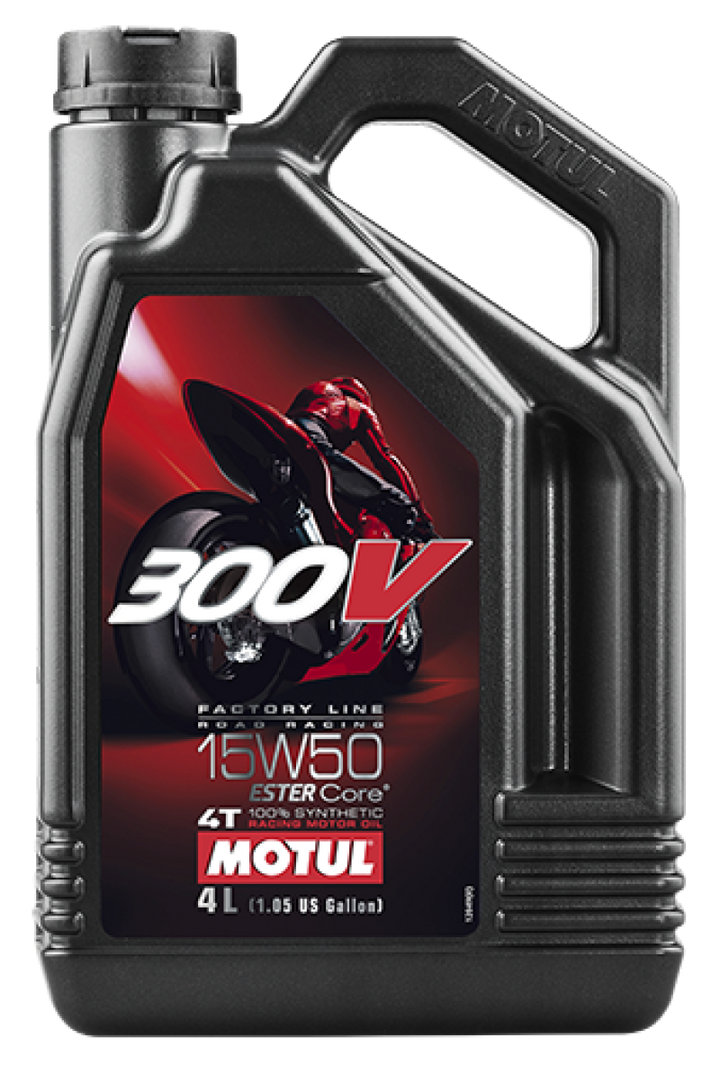 Motul 4L Factory Line Road Racing 300V 15W50 - Bull Strap
