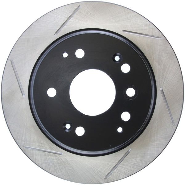 StopTech Power Slot Slotted 04-08 Acura TL/TL-S / 03-09 Honda Element Rear Right Rotor - Bull Strap
