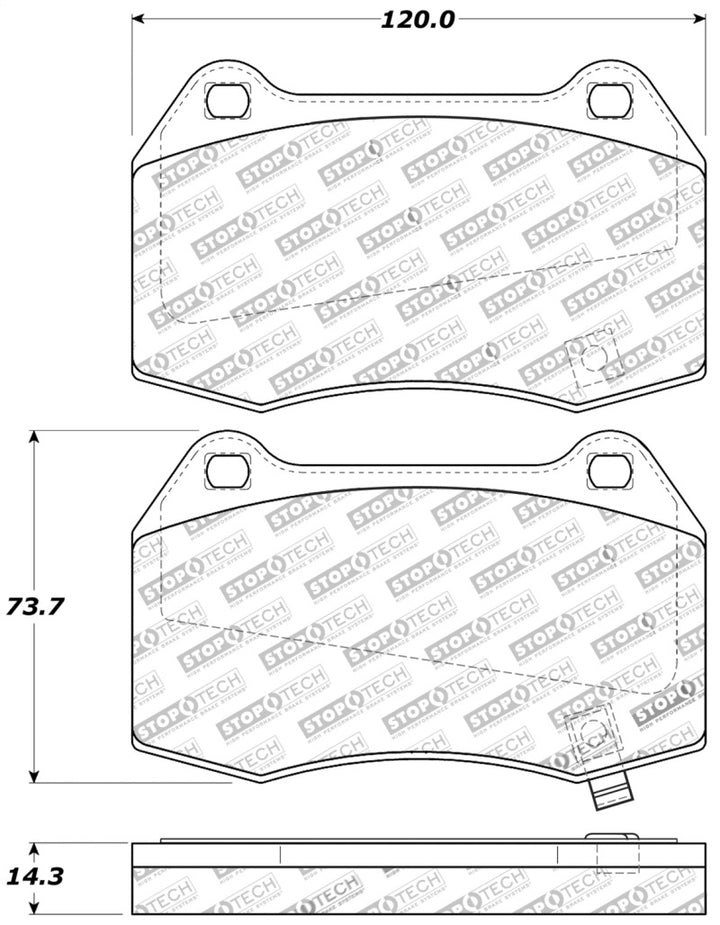 StopTech Performance 02-07 350z/G35 w/ Brembo Front Brake Pads - Bull Strap