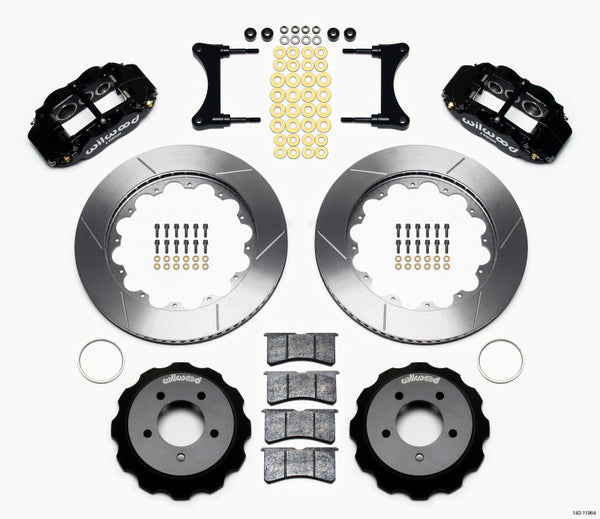 Wilwood Narrow Superlite 6R Front Hat Kit 14.00in 93-96 Mazda RX7 - Bull Strap