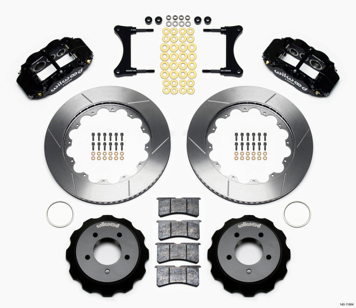 Wilwood Narrow Superlite 6R Front Hat Kit 14.00in 93-96 Mazda RX7 - Bull Strap