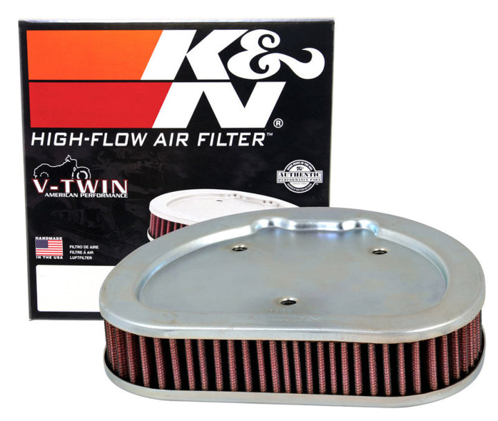 K&N Replacement Air Filter 1.625in H x 7.5in L for Harley Davidson - Bull Strap