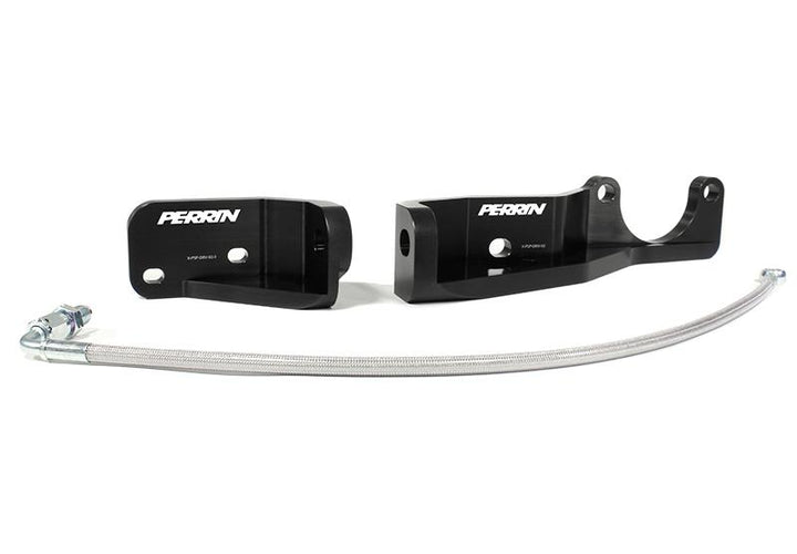 PERRIN 15-21 Subaru Impreza/WRX/STI Pitch Stop Mount & Firewall Brace - Black - Bull Strap