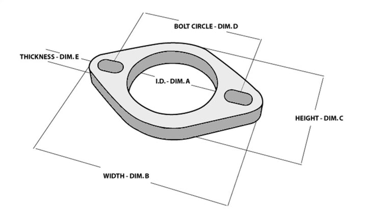 Vibrant 2-Bolt T304 SS Exhaust Flange (2.75in I.D.) - Bull Strap