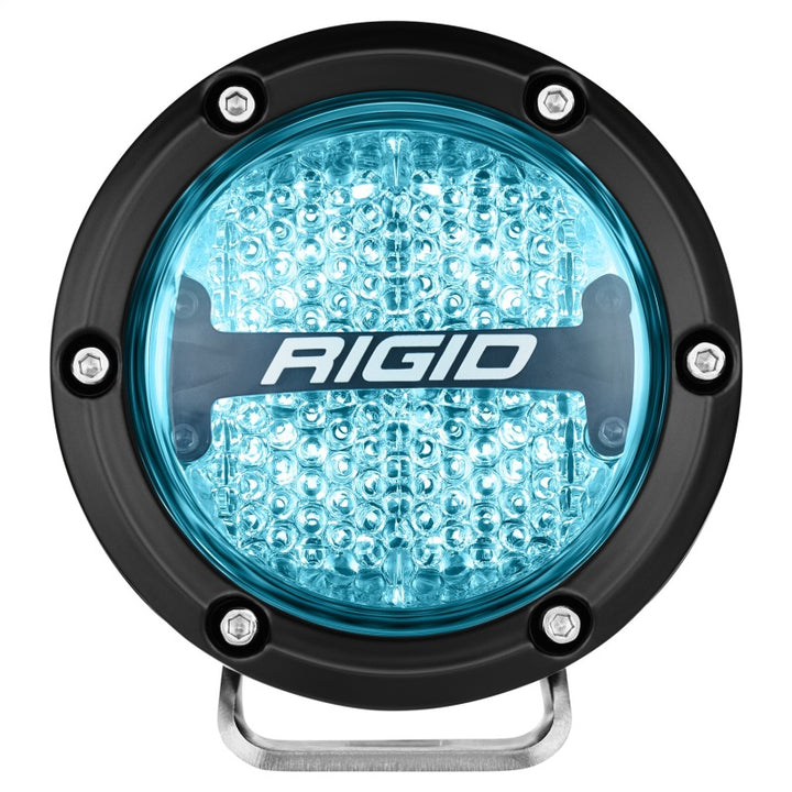 Rigid Industries 360-Series 4in LED Off-Road Diffused Beam - RGBW Backlight (Pair) - Bull Strap