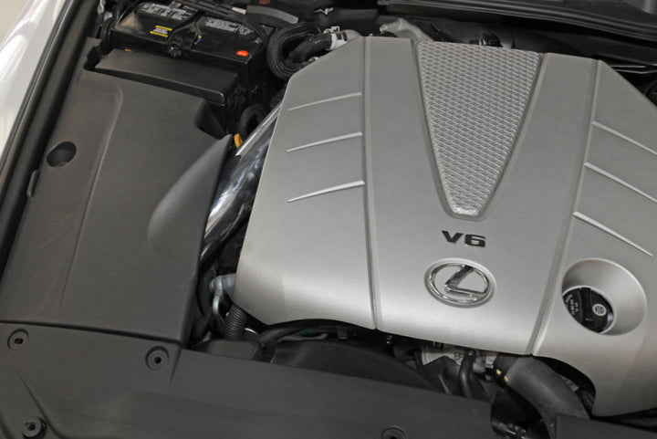 Spectre 06-12 Lexus IS250/IS350 V6-2.5/3.5L F/I Air Intake Kit - Polished w/Red Filter - Bull Strap