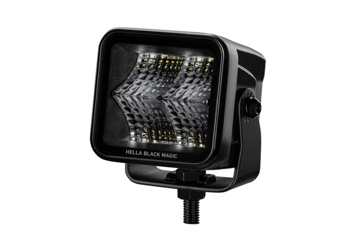 Hella Universal Black Magic 2.7in L.E.D. Cube Kit - Flood Beam - Bull Strap