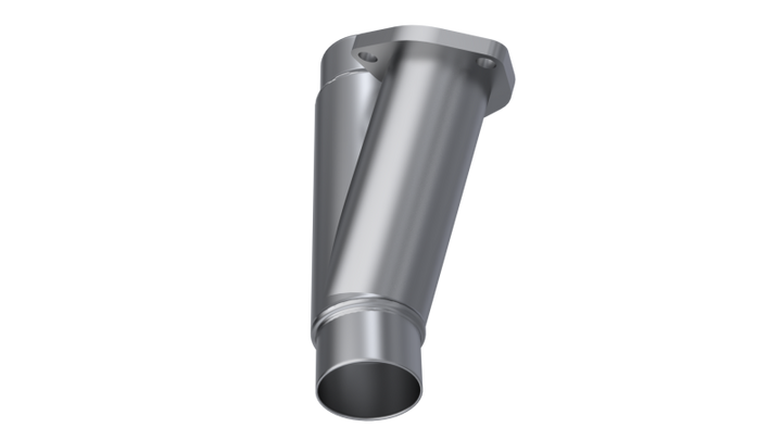 QTP 2.25in Weld-On QTEC Exhaust Cutout Y-Pipe - Bull Strap