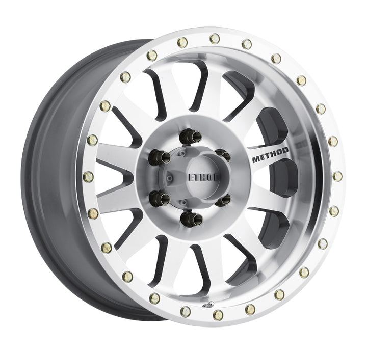 Method MR304 Double Standard 17x8.5 0mm Offset 6x135 94mm CB Machined/Clear Coat Wheel - Bull Strap