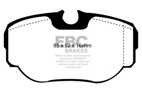 EBC 99-03 Land Rover Discovery (Series 2) 4.0 Greenstuff Rear Brake Pads - Bull Strap